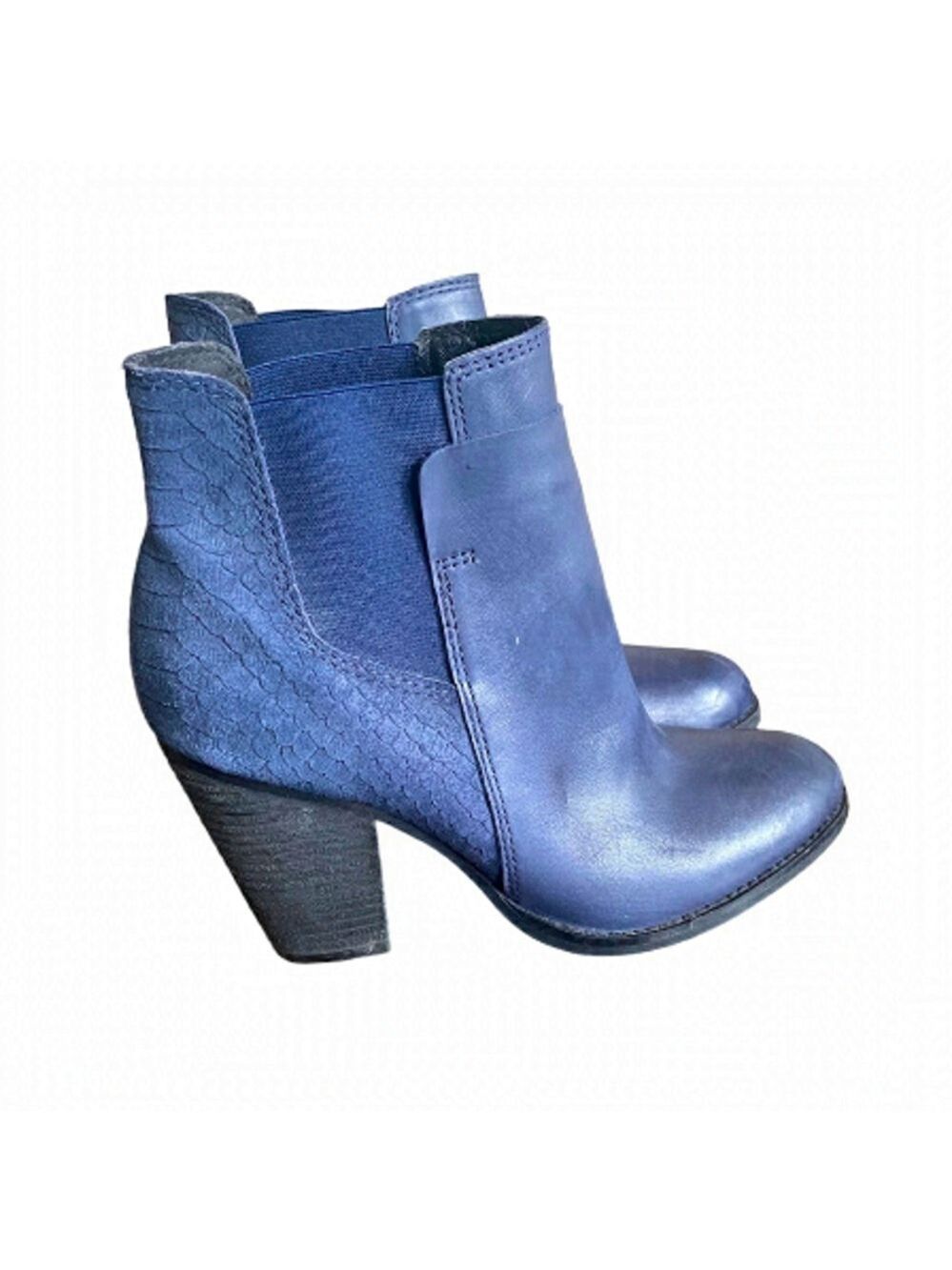ALDO Blue Healed Boots Size 7.5
